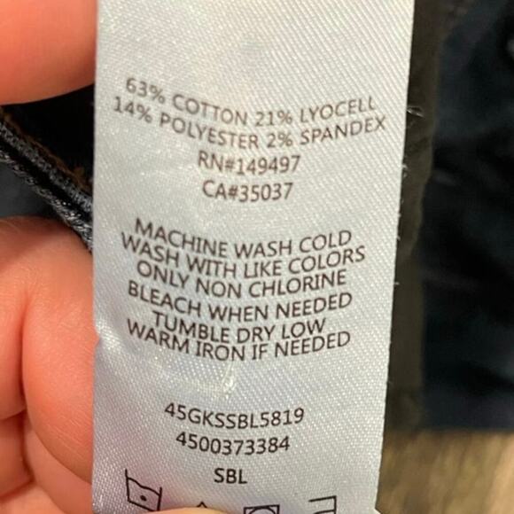 Joe's Straight Cuff-Cut Crop Jeans Mid Rise Denim Stretch Dark Wash Blue Size 27 - Picture 8 of 12